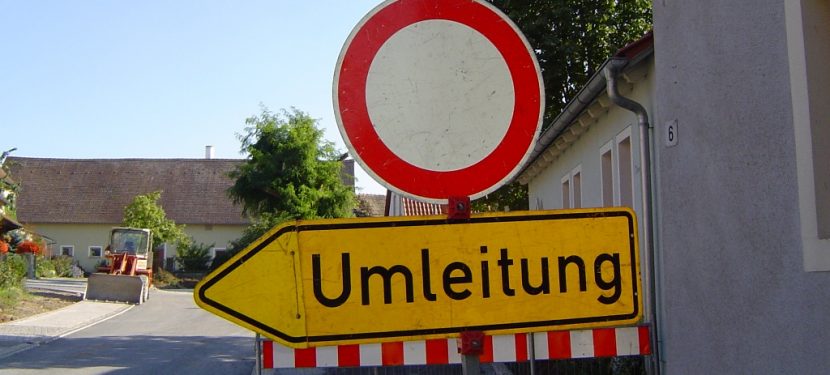 Kreisstraße bei Nenzenheim gesperrt